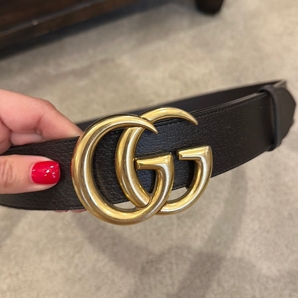 Men’s Dark Brown with Gold Hardware GG Belt
